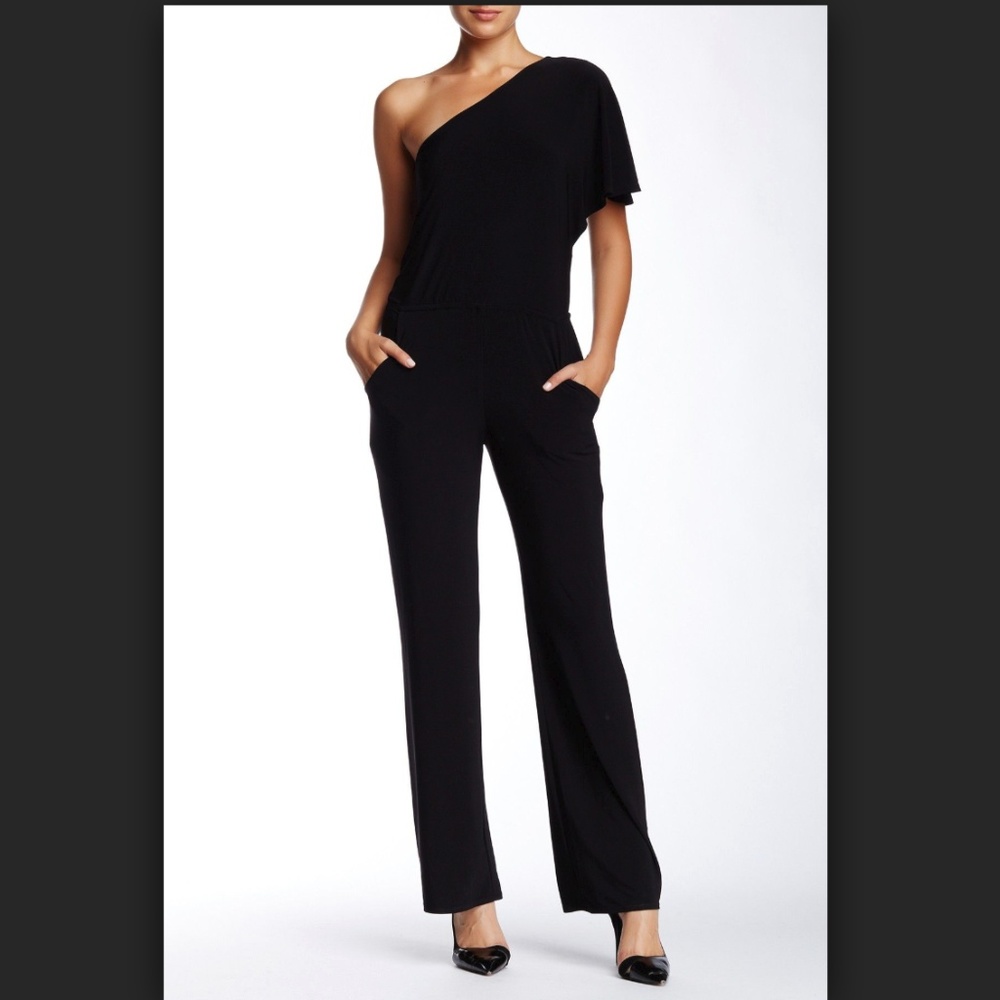 Laundry Black One Shoulder / Off Shoulder Jumpsuit